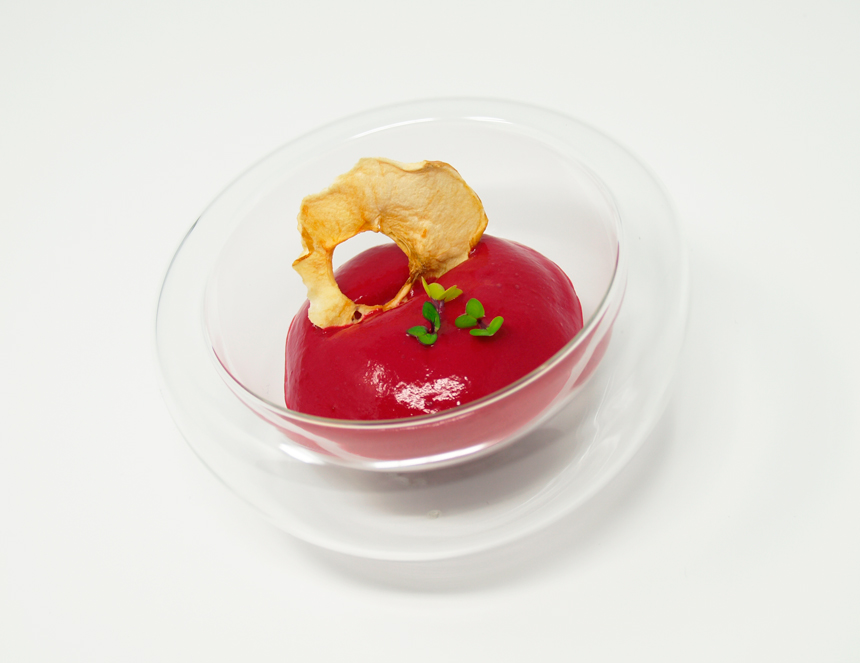 Salmorejo De Pimientos Asados Al Oloroso Con Coca De